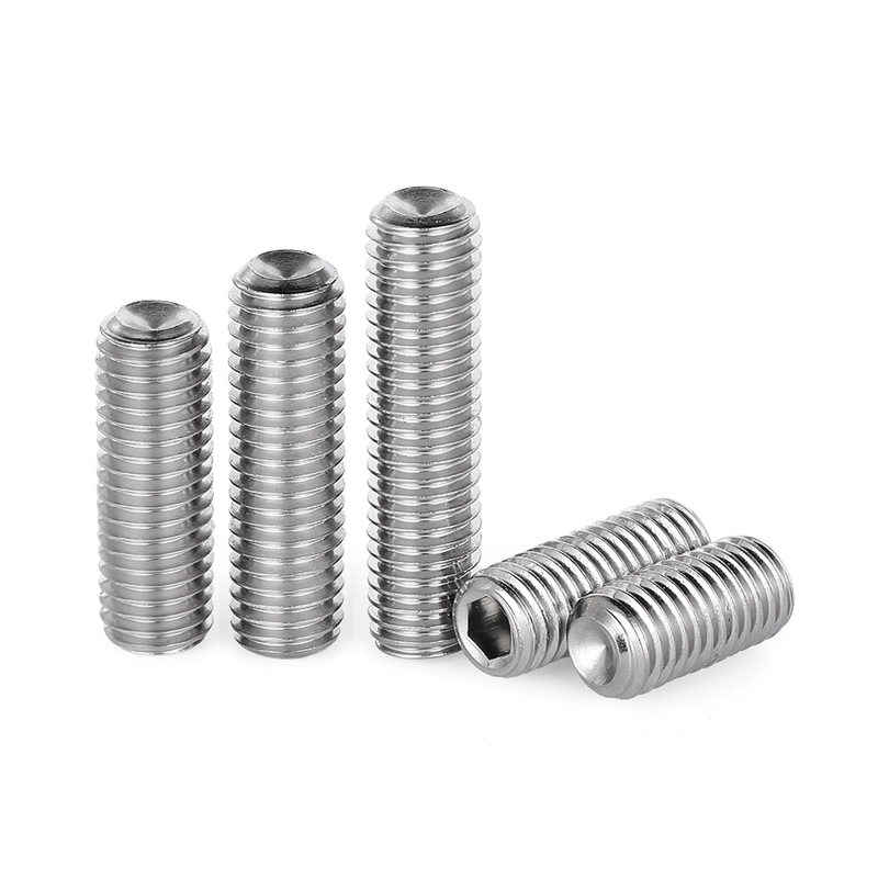 316 stainless steel hexagon set screw with concave end