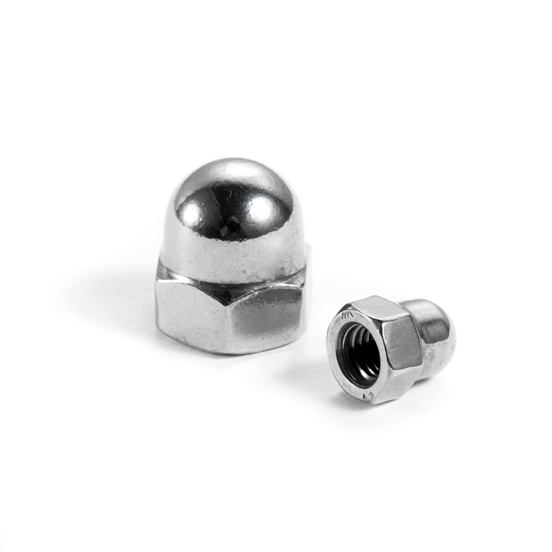 304 stainless steel DIN1587 hexagon cap type left tooth nut
